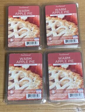 ScentSationals WARM APPLE PIE scented Wax Cubes/Melts / Lot Of 4 / 2.5oz ea NEW